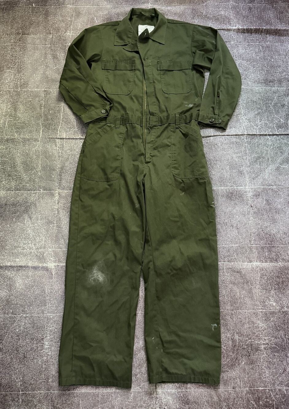 Mens Vintage Y2K Unicor Safford US Army Green Utility One Piece Coveralls Sz 42R